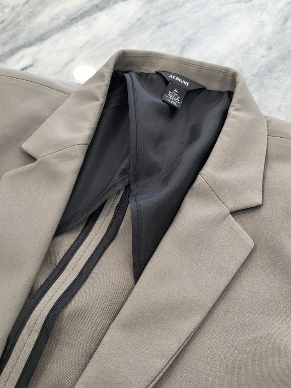 XL Men's Alfani Casual Blazer Khaki Tan Cotton Blend 2 Button Sport Coat 44-46